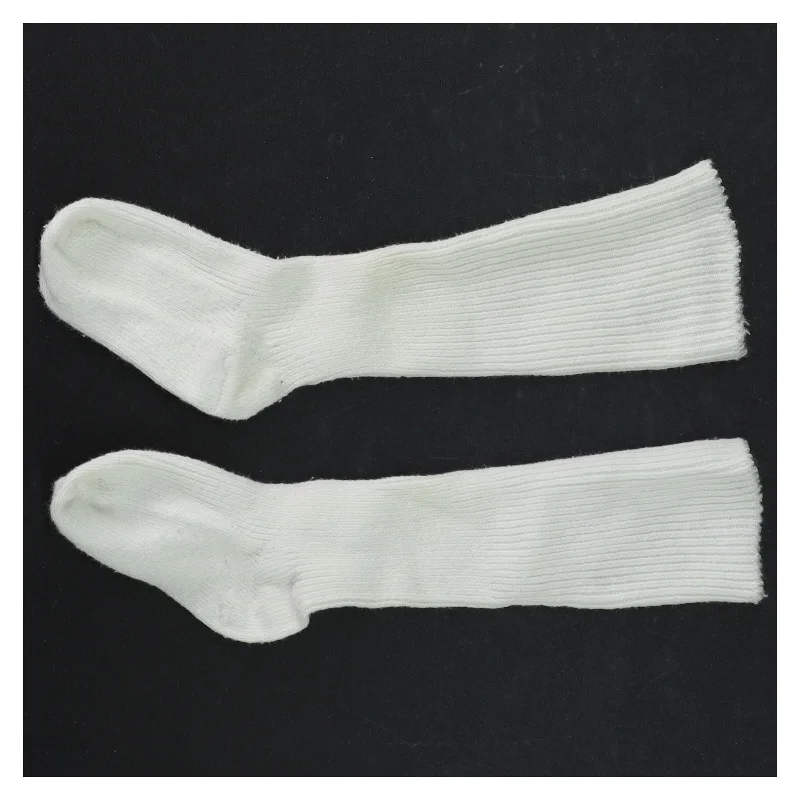 Hvide babysokker fra Lange Ministrømper (str. Fod 7 cm)