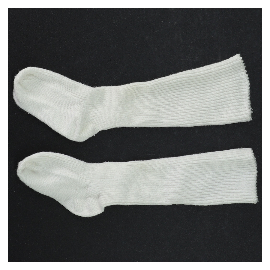 Hvide babysokker fra Lange Ministrømper (str. Fod 7 cm)