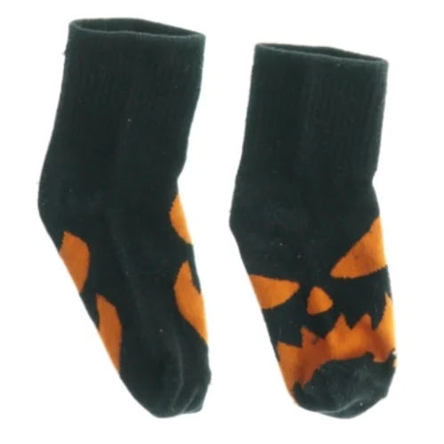 Babystrømper med halloween (str. Fodlænde. 14 cm)