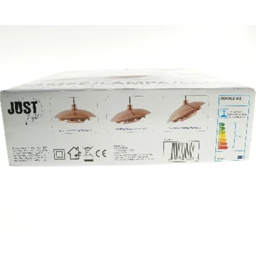 Kobberfarvet pendellampe fra Just Light (str. Ø 41 cm)