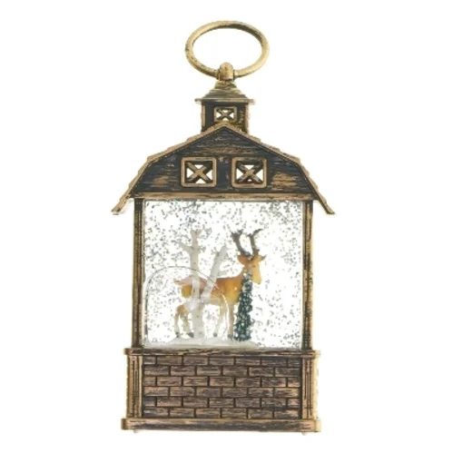 Dekorativ lanterne med rensdyr (str. 14x8,5 cm)