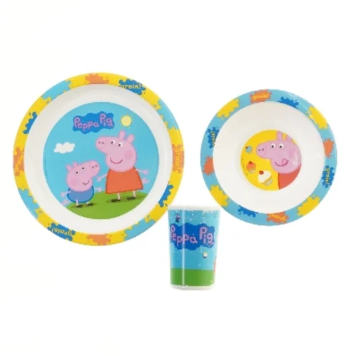 Peppa Pig børneservice fra Peppa Pig (str. Ø 21 og 15,5 cm)