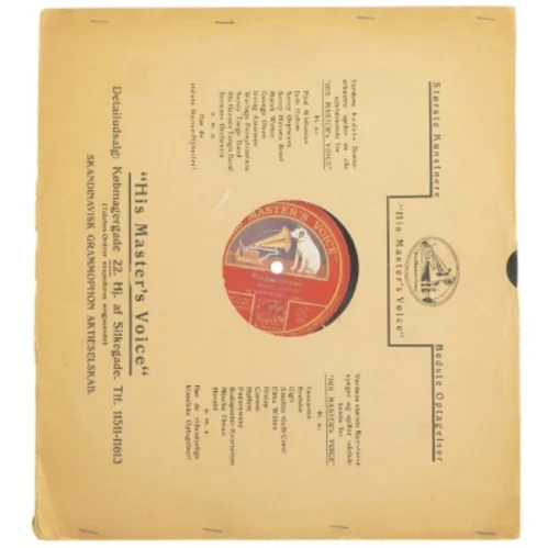 Gammel Grammofonplade (str. 33 x 29 cm)