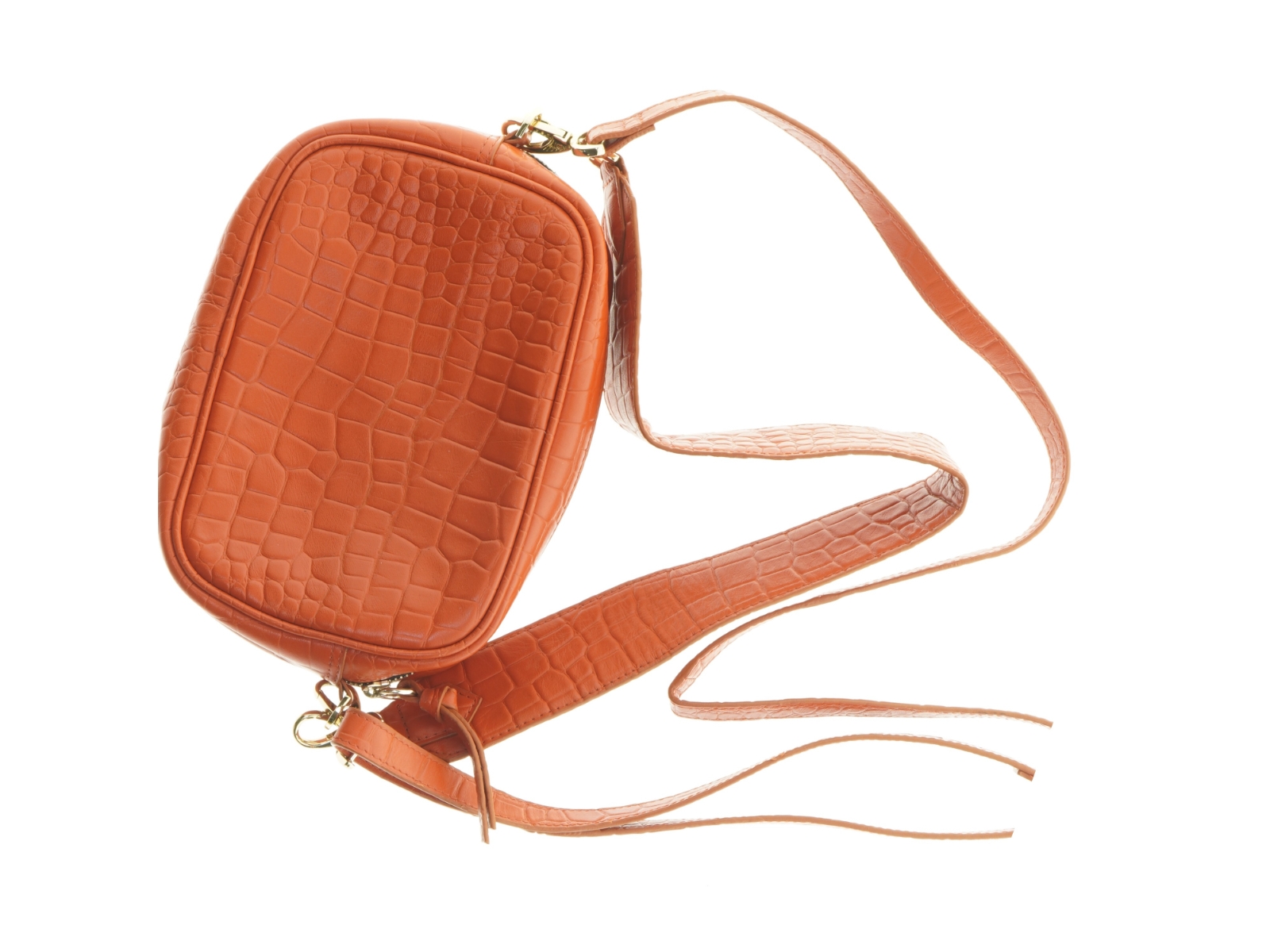 Lille orange skuldertaske (str. 26 x 19 cm)