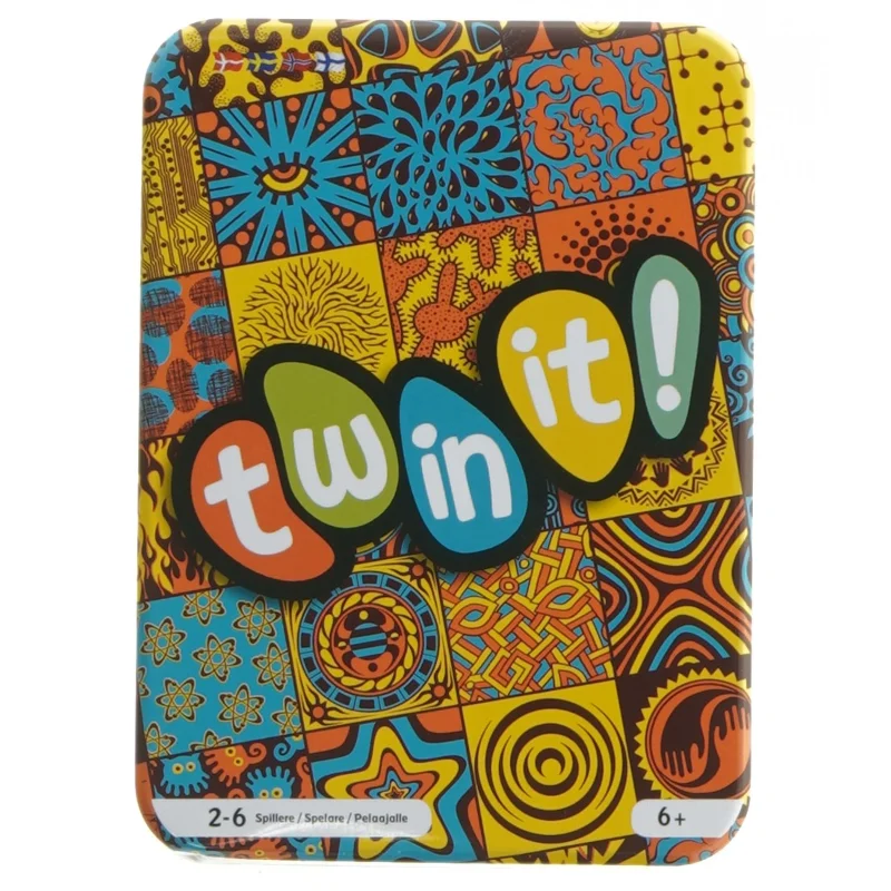 Spilleæske med farverigt mønster