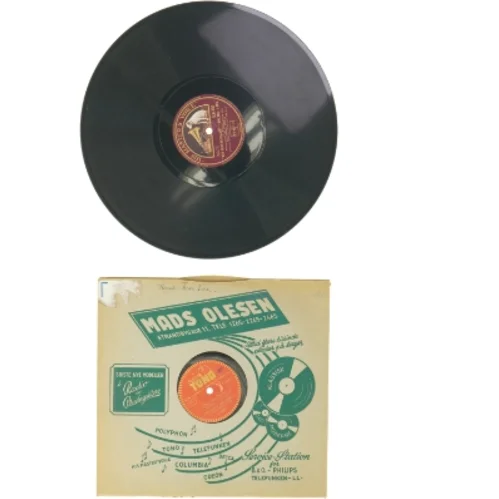 Vinylplade med cover (str. Ø 25 cm ø 30 cm)