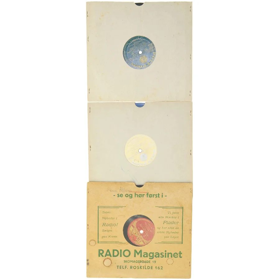 Gamle vinylplader (str. Ø 25 cm)