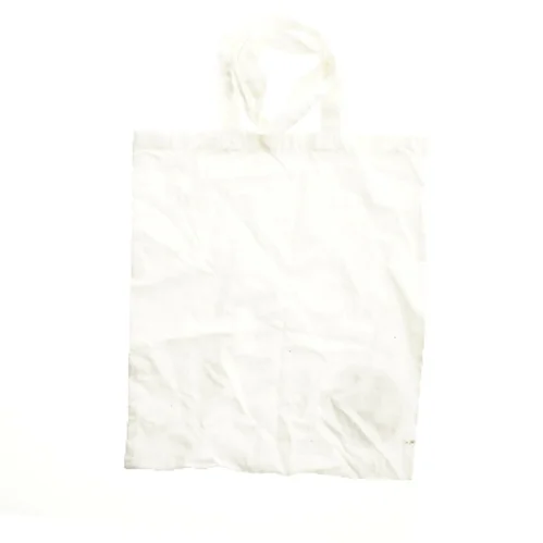 Hvid stofpose med print (str. 37x42 cm)