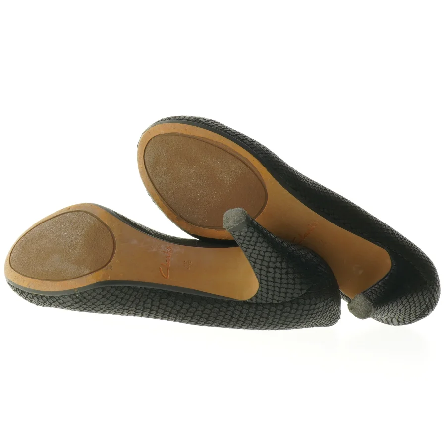 Sorte sko med høje hæle fra Clarks (str. 4,5)