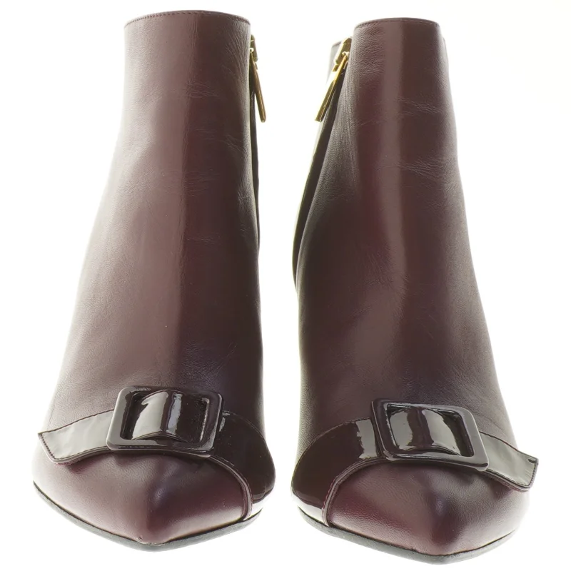 Roccamore Stiletstøvler, Henry, burgundy kalveskind, med spænde (str. 36 )