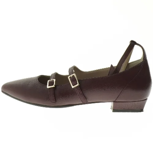 Roccamore, Dea Burgundy, bordeaux ballerina med dobbeltrem (str. 36 )