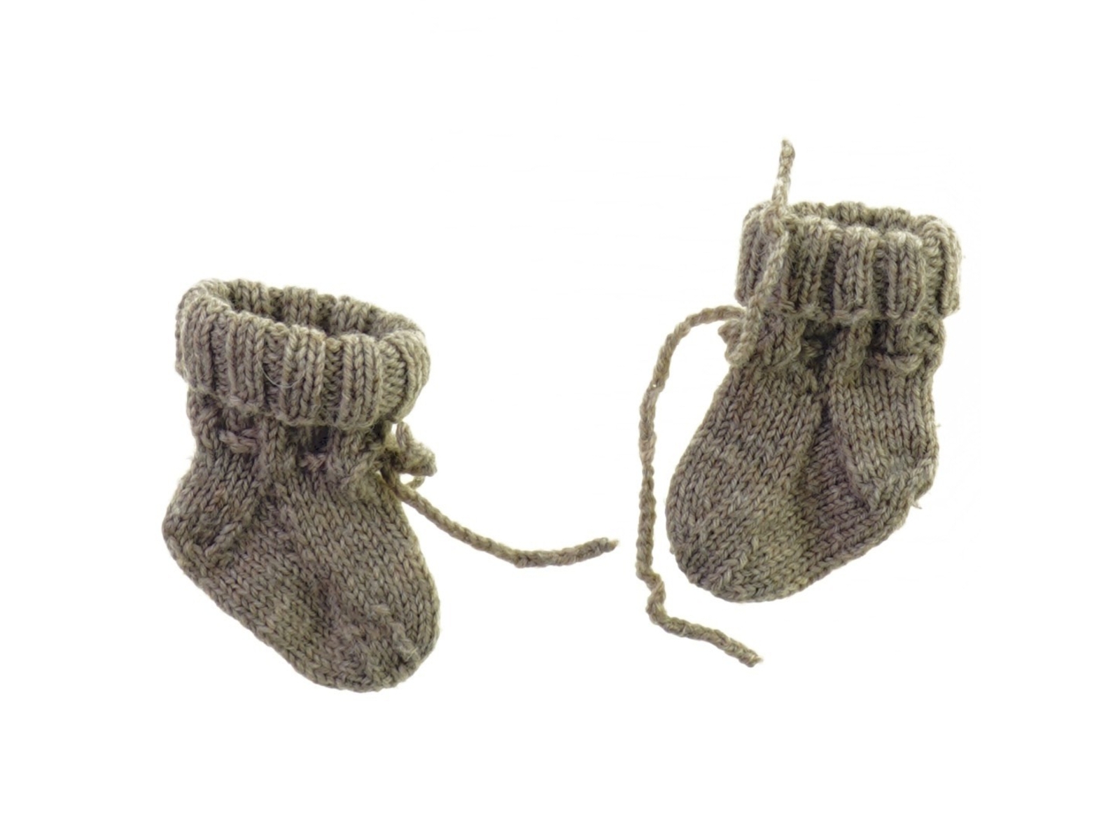 Hjemmestrikkede uldsokker til baby (str. 10 x 5 cm)
