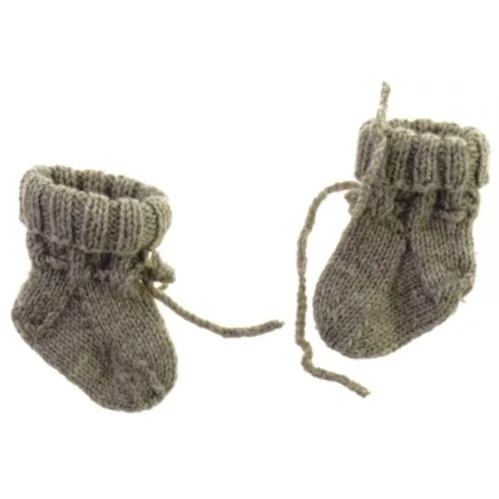 Hjemmestrikkede uldsokker til baby (str. 10 x 5 cm)