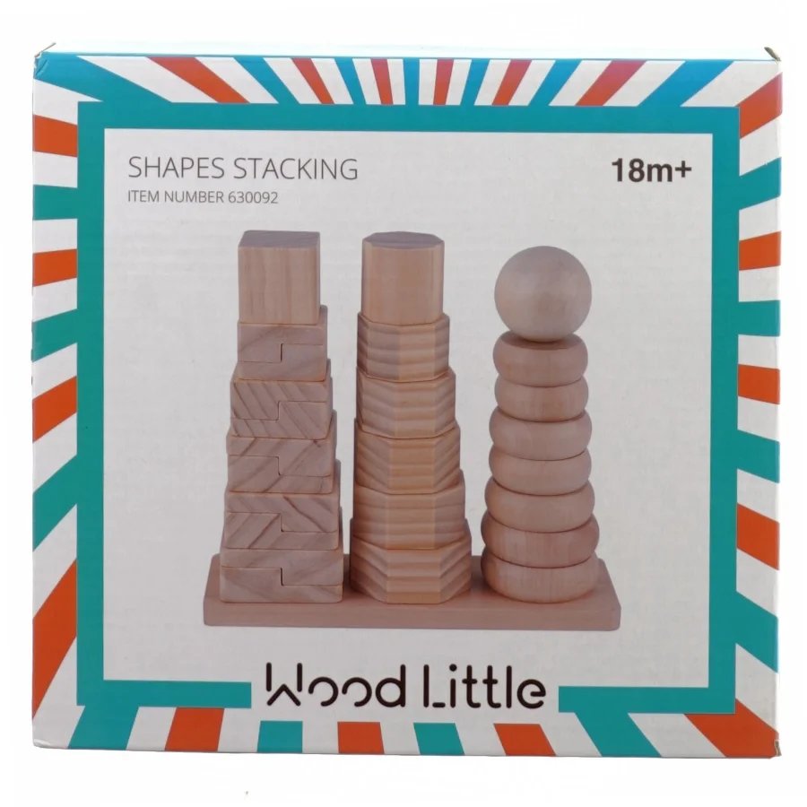 Bygge klodser fra Shapes Stacking Wood Little (str. 23 x 8 x 21 cm)