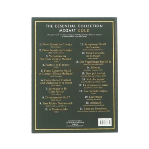 The Essential collection Mozart Gold Nodebog 