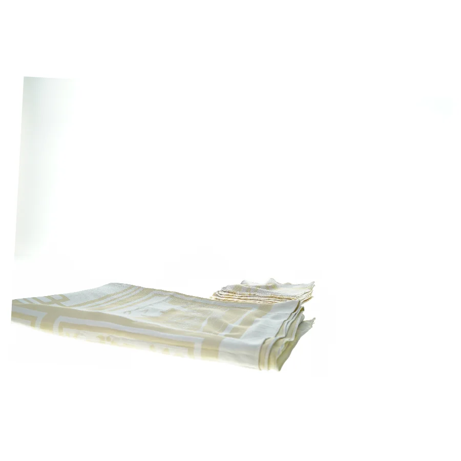 Damask dug og 7 x servietter (str. 120 x 180 og 37 x 37 en x dug)
