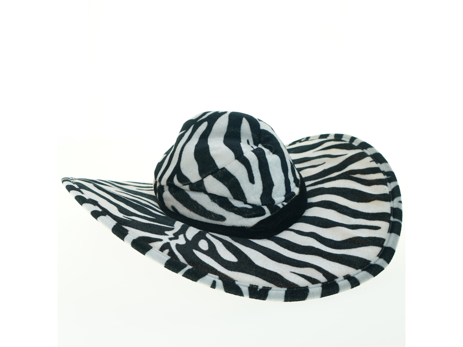 Zebramønstret hat (str. Ø. 45 cm)