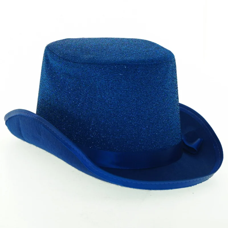 Blå glitter hat (str. Ø. 30 cm)