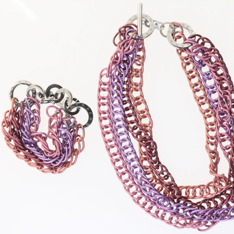 Flerfarvet halskæde (str. 25 & 51 cm)