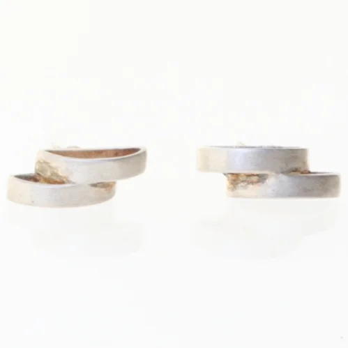 Sølv øreringe (str. 1,8 x 0,5 cm)