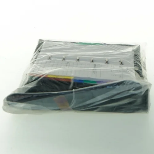 Sort ringbind med inddelingsblade (str. 28 cm)
