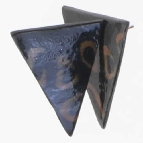 Trekanthængsler øreringe (str. 2,7 x 2 cm)