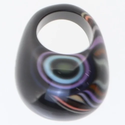 Sort glasring (str. 57 mm)