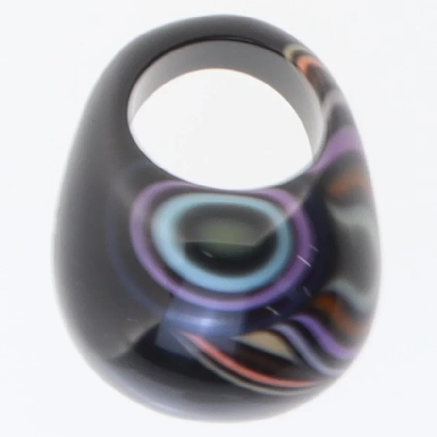 Sort glasring (str. 57 mm)