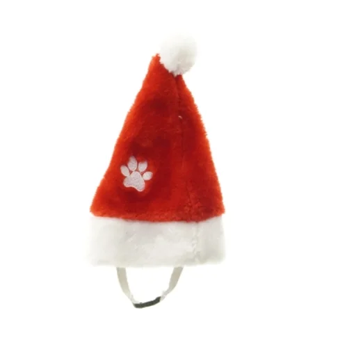 Julemandshat til kæledyr (str. 26 cm)