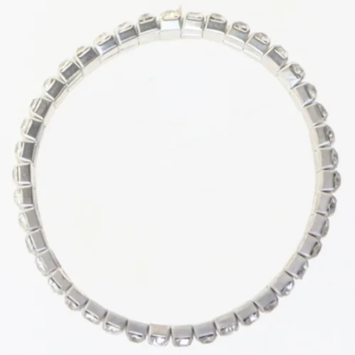 Simili sten besat armbånd (str. Ø. 5,5 cm)