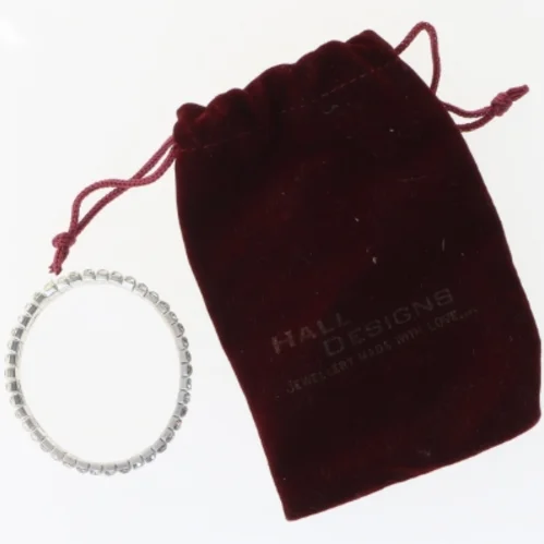 Simili sten besat armbånd (str. Ø. 5,5 cm)