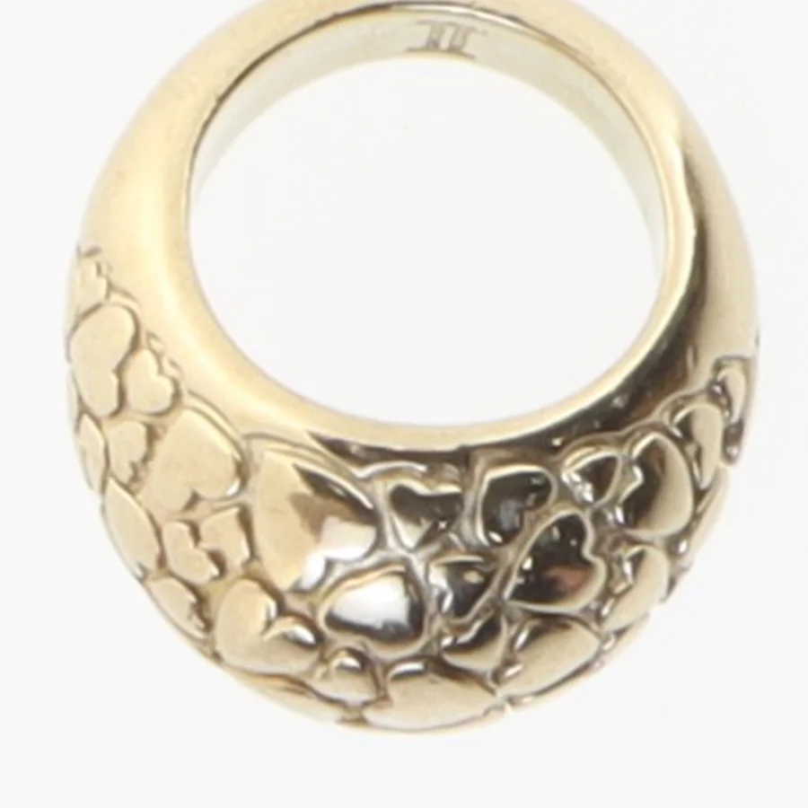 Guldfarvet ring med hjerte mønster fra Dyrberg Kern (str. 54 mm)