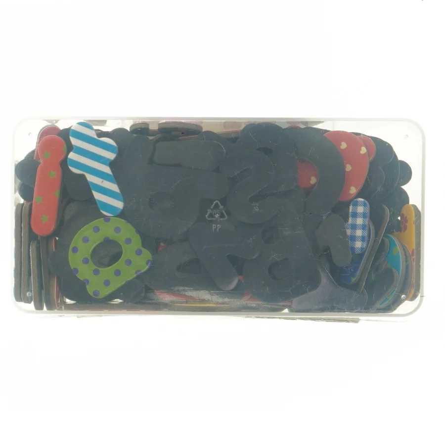 Alfabet magneter i plastikboks fra United Office (str. 100 stykker)