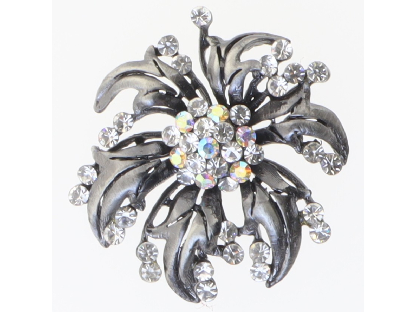 Broche med sten (str. 5 x 4,5 cm)