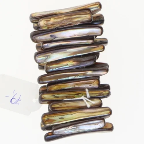 Perlemorsskåret armbånd (str. Ø 6,5 cm)