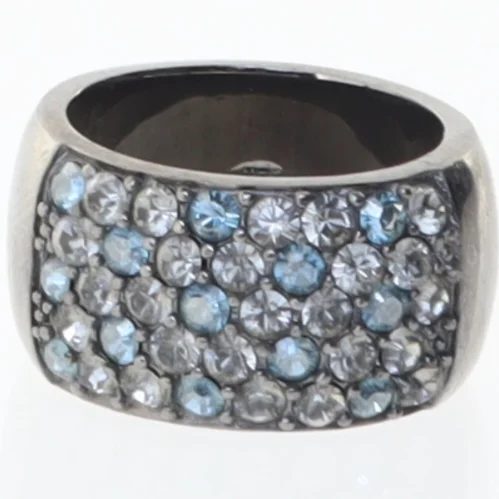 Sølvring med sten fra Dyrberg Kern (str. 55 mm)