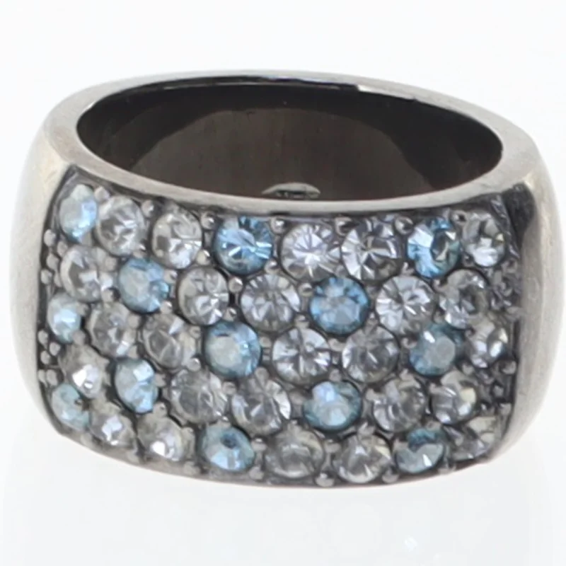 Sølvring med sten fra Dyrberg Kern (str. 55 mm)