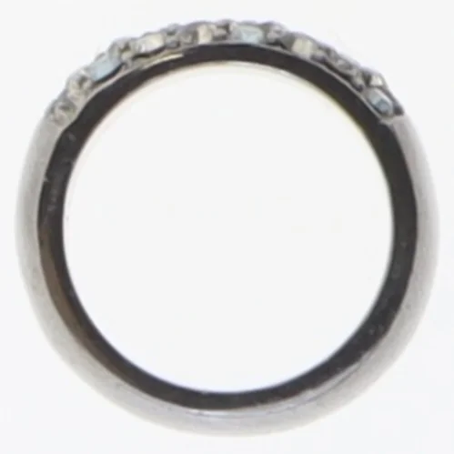 Sølvring med sten fra Dyrberg Kern (str. 55 mm)