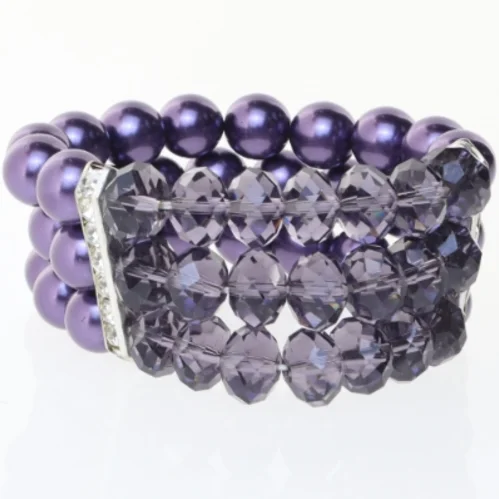 Flerstrenget perlearmbånd (str. Ø 6 cm)