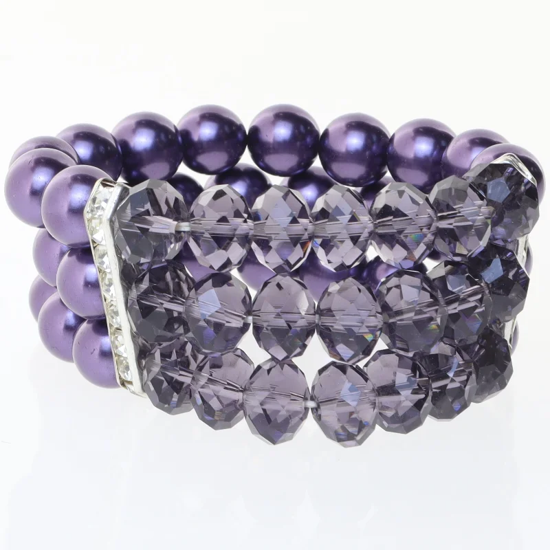 Flerstrenget perlearmbånd (str. Ø 6 cm)