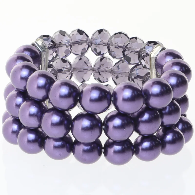 Flerstrenget perlearmbånd (str. Ø 6 cm)