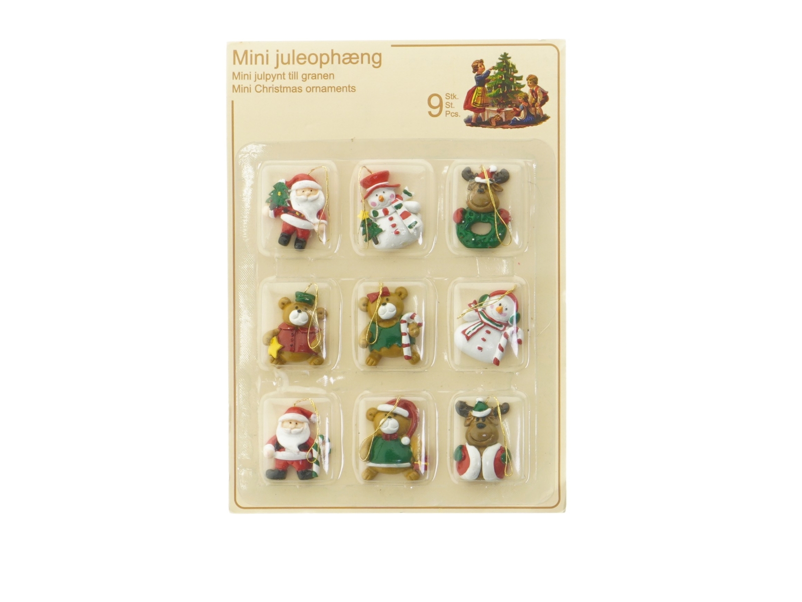 Mini juleophæng (str. 9 styk)