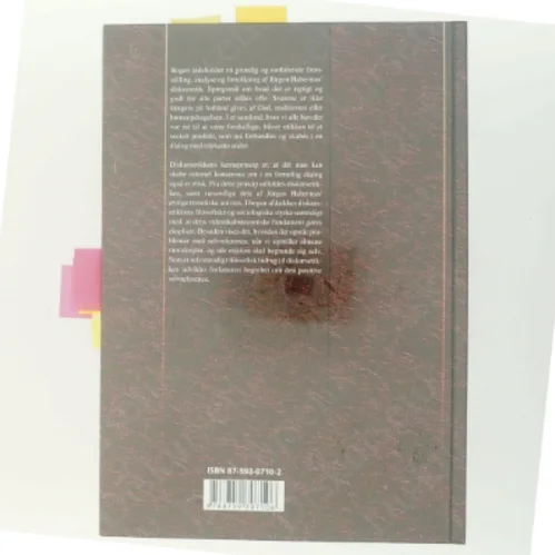 Diskursetik og den positive selvreference : Jürgen Habermas' kommunikative etik af Anders Bordum (Bog)