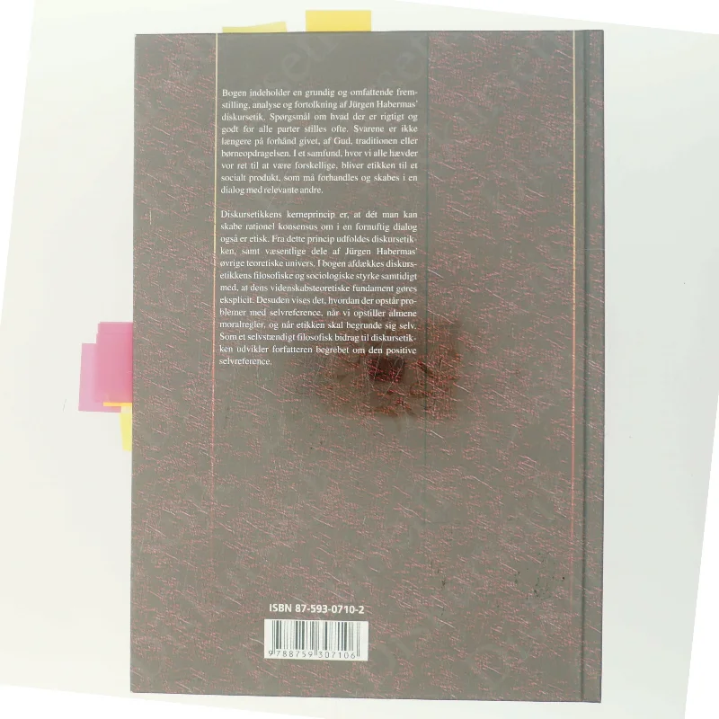 Diskursetik og den positive selvreference : Jürgen Habermas' kommunikative etik af Anders Bordum (Bog)