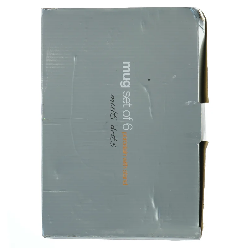 Krus sæt med 6 stk og stativ (str. 6 kopper)