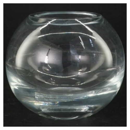 Rund glas vase/skål (str. Ø 16 cm)