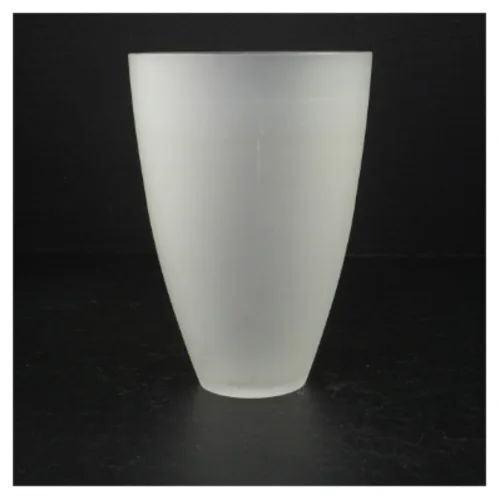 Mælkehvid glas vase (str. 20 cm)