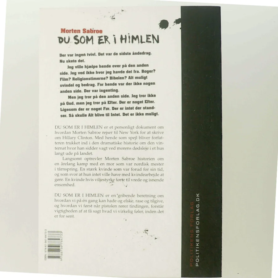Du som er i himlen af Morten Sabroe, Morten Sabroe (Bog)