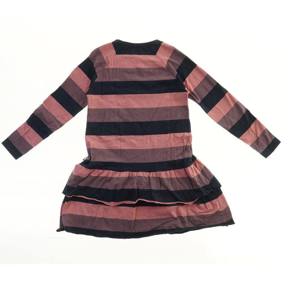 Danefæ stribet kjole med sølvprint (str. 122)