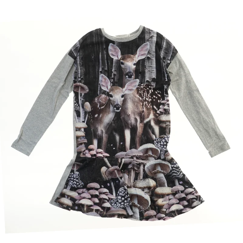 Molo kjole med dådyrprint (str. 152)